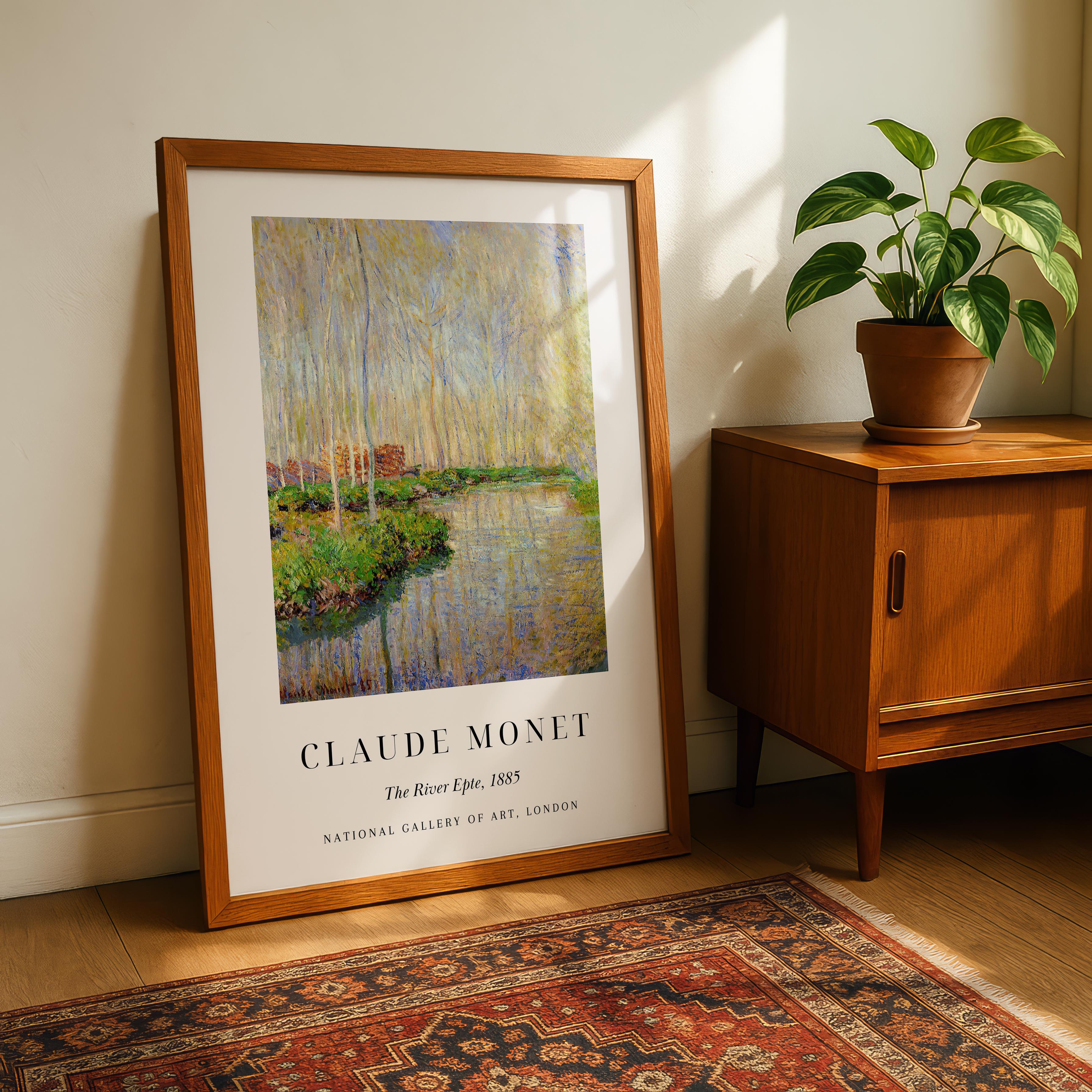The River Epte 1885 Art Exhibition - Claude Monét - Rolled Poster Wall Art Print