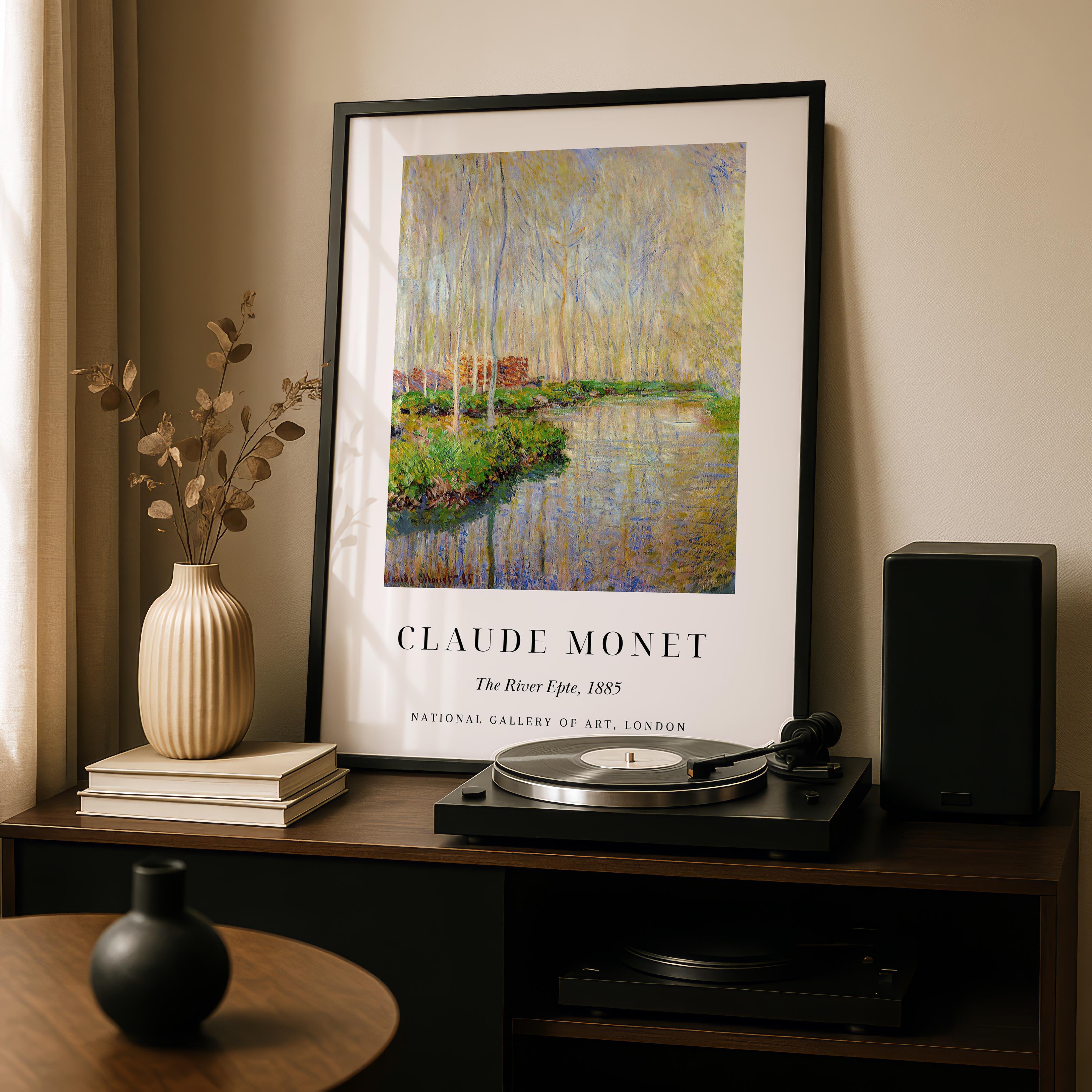 The River Epte 1885 Art Exhibition - Claude Monét - Rolled Poster Wall Art Print