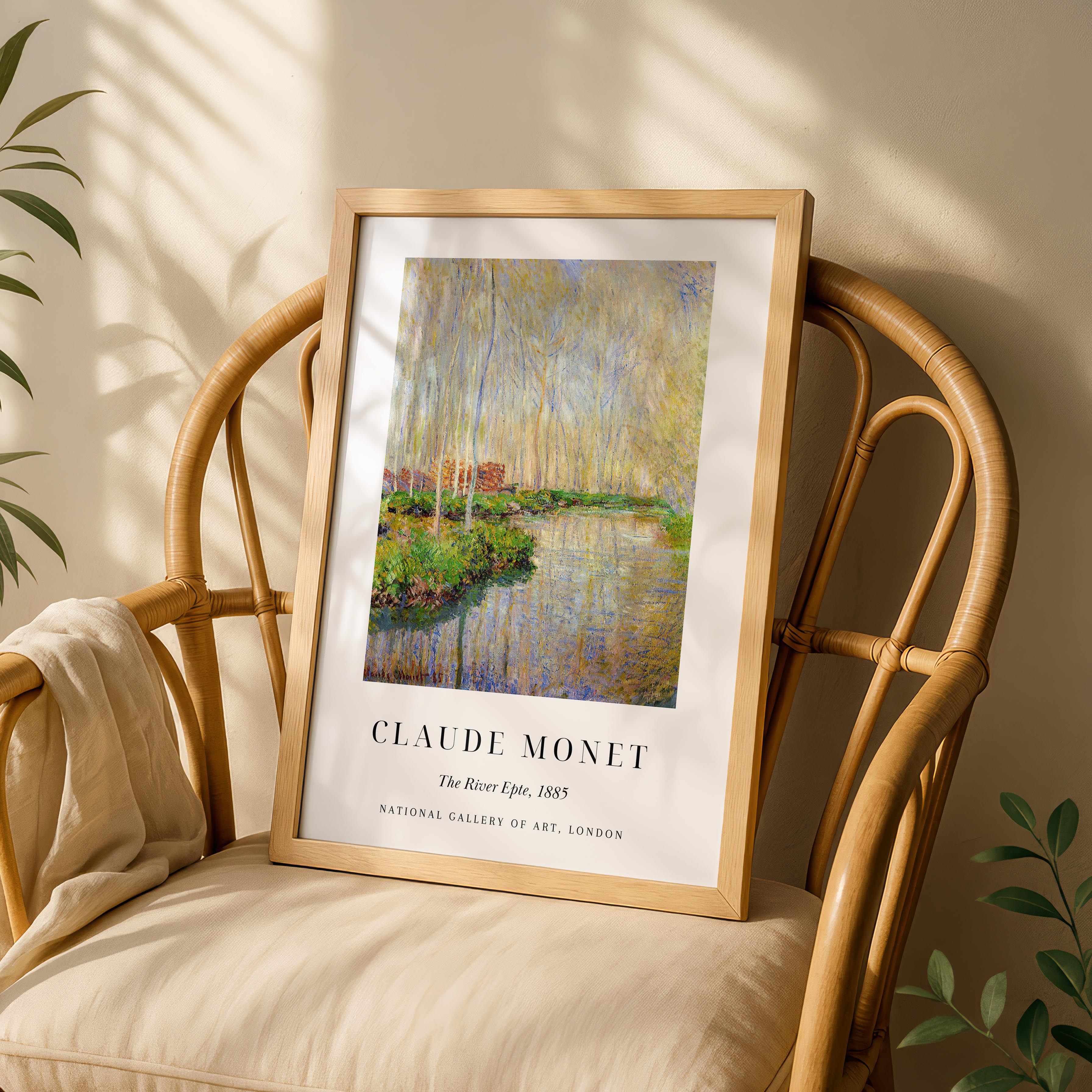 The River Epte 1885 Art Exhibition - Claude Monét - Rolled Poster Wall Art Print