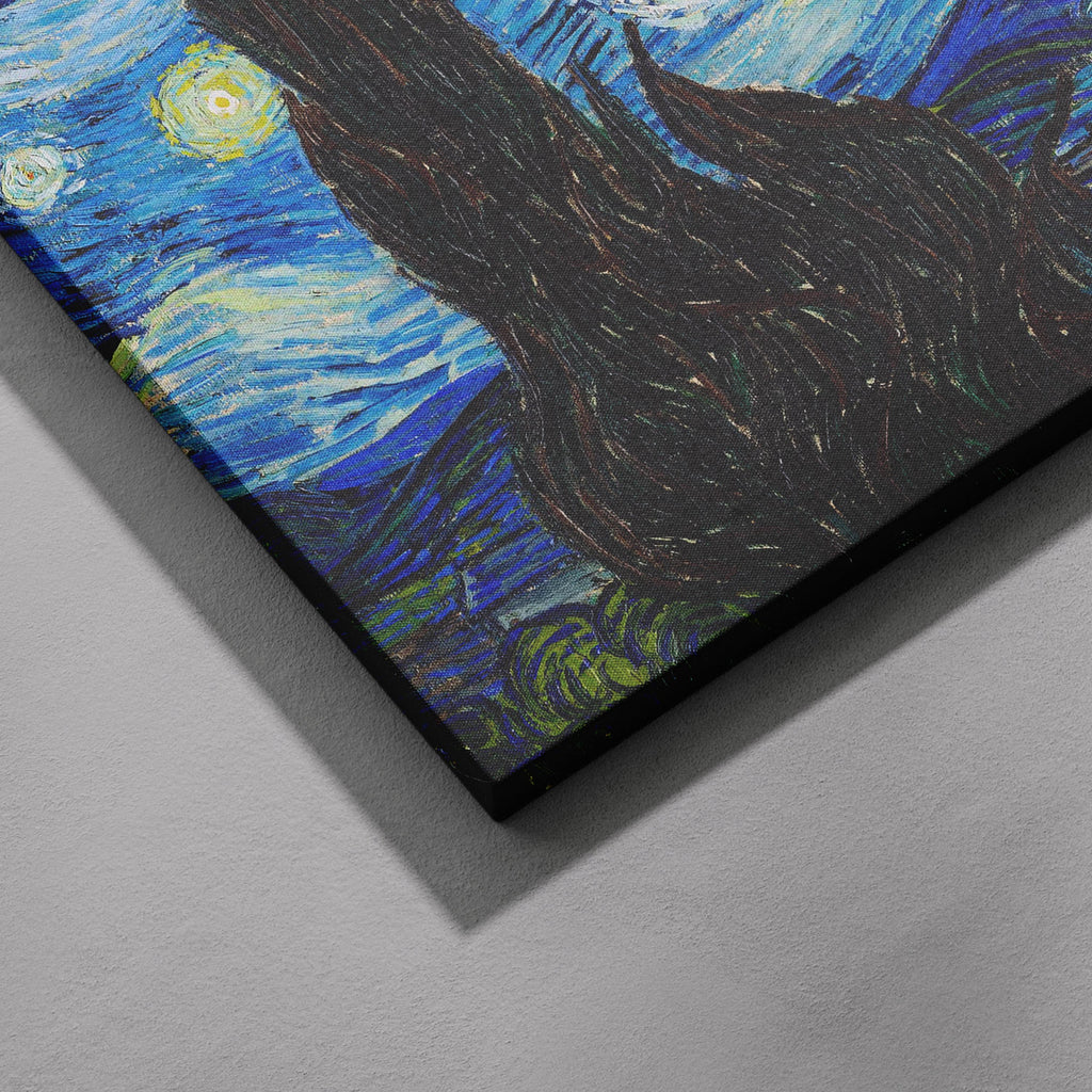 The Starry Night - Vincent van Gogh - Framed Canvas Wall Art Print | House Prints