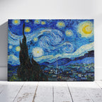 The Starry Night - Vincent van Gogh - Framed Canvas Wall Art Print | House Prints