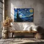 The Starry Night - Vincent van Gogh - Framed Canvas Wall Art Print | House Prints