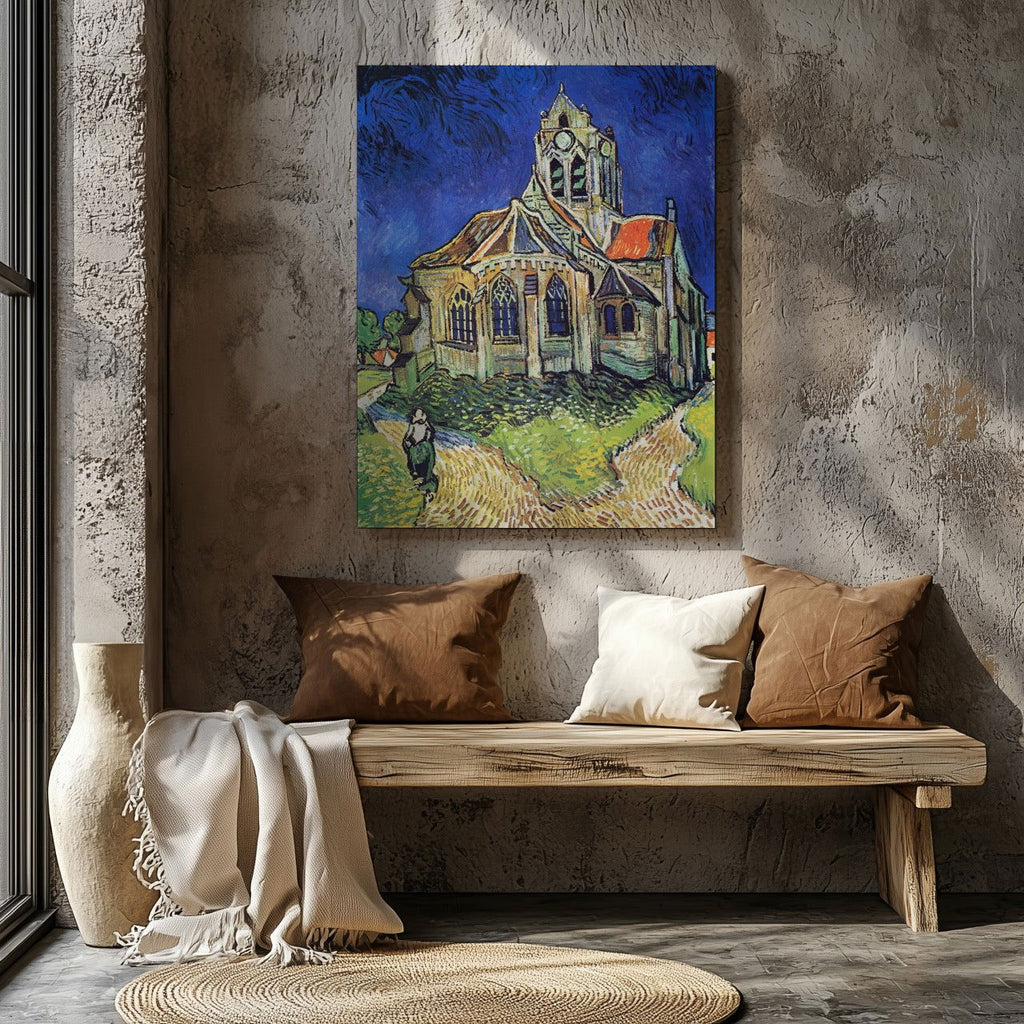 The Church at Auvers - Vincent van Gogh - Framed Canvas Wall Art Print | House Prints