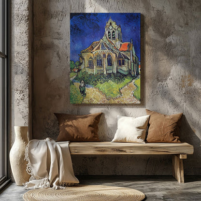 The Church at Auvers - Vincent van Gogh - Framed Canvas Wall Art Print - House Prints