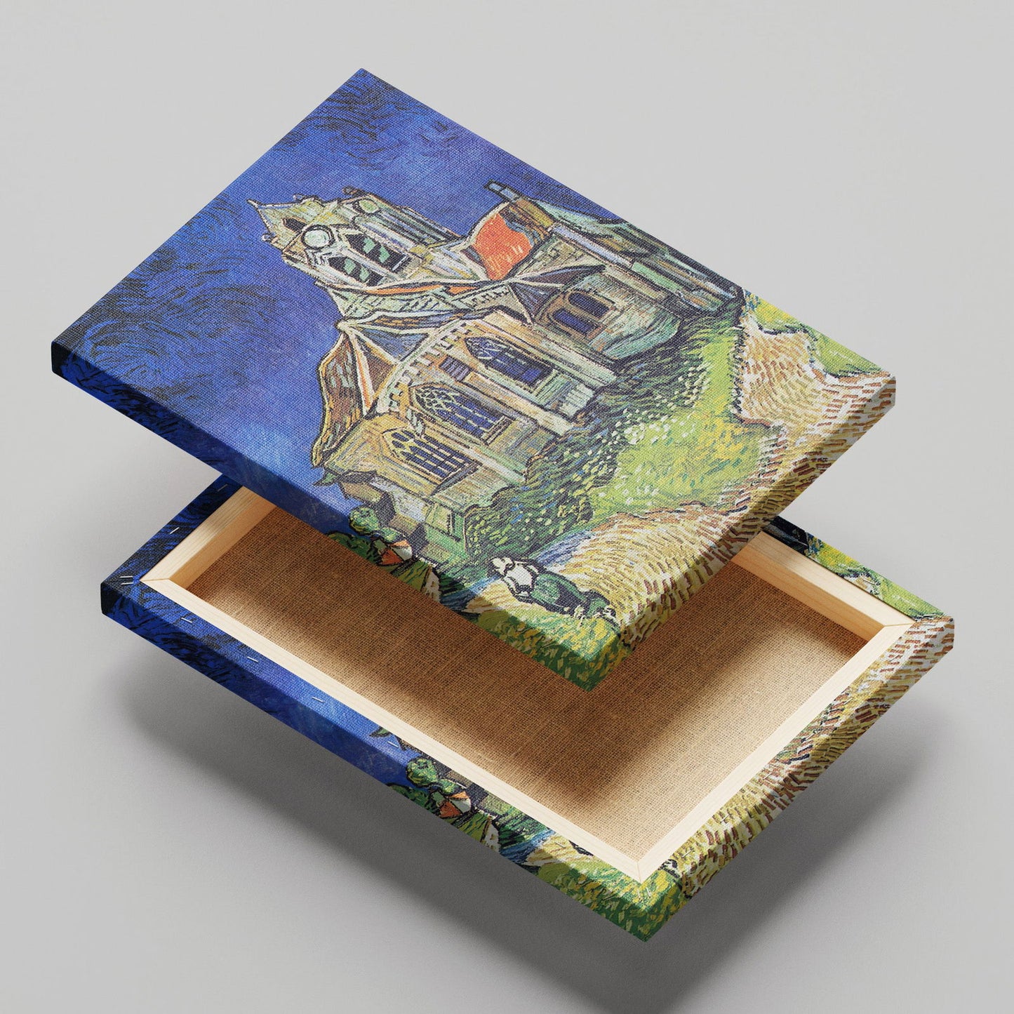 The Church at Auvers - Vincent van Gogh - Framed Canvas Wall Art Print - House Prints