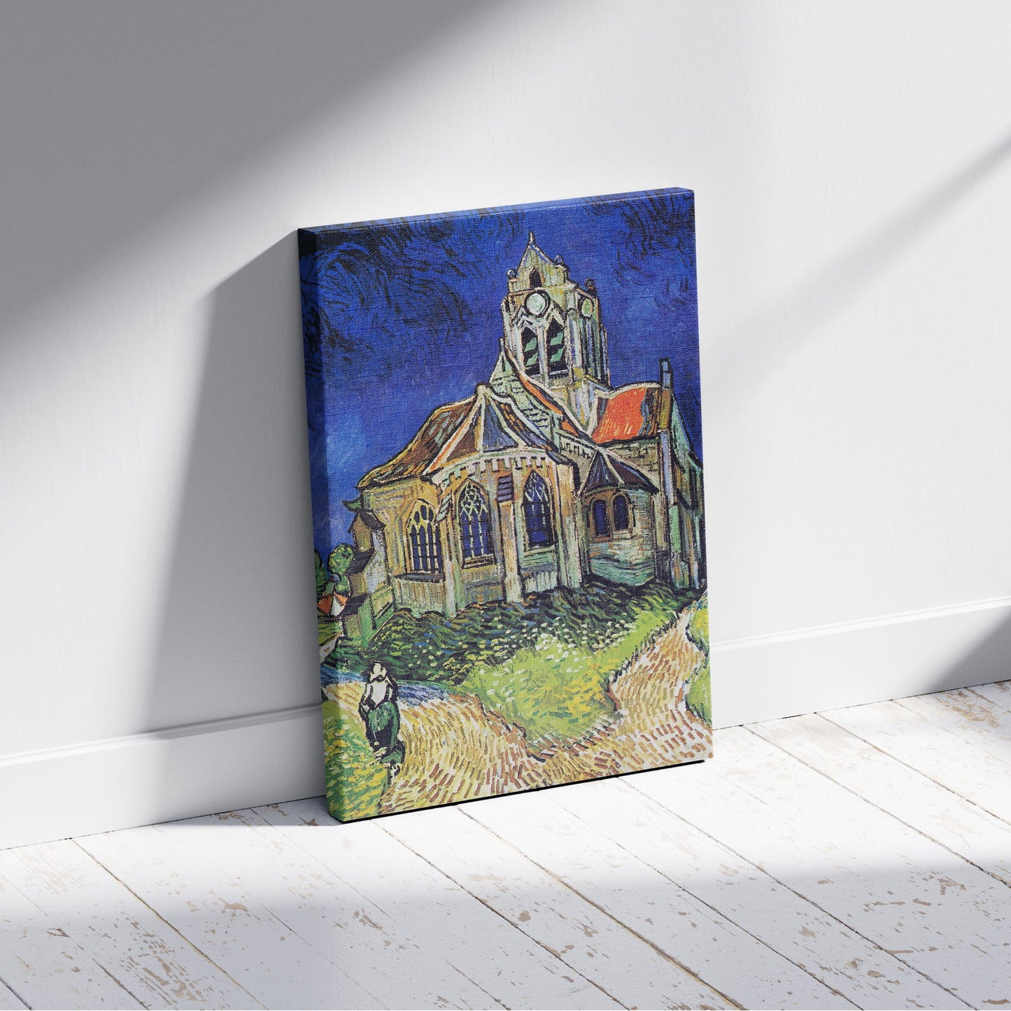 The Church at Auvers - Vincent van Gogh - Framed Canvas Wall Art Print - House Prints