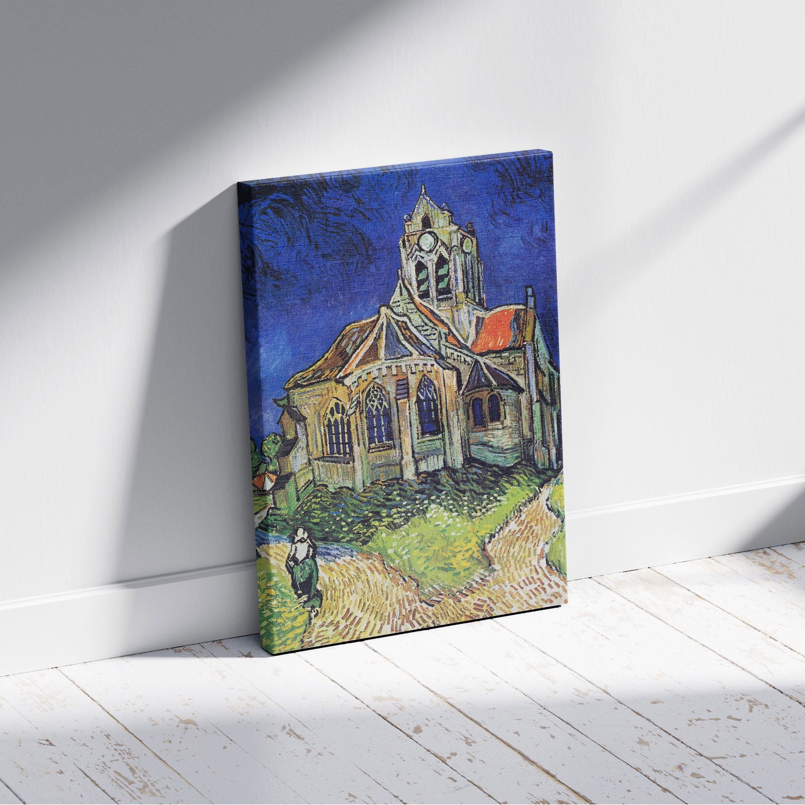 The Church at Auvers - Vincent van Gogh - Framed Canvas Wall Art Print - House Prints