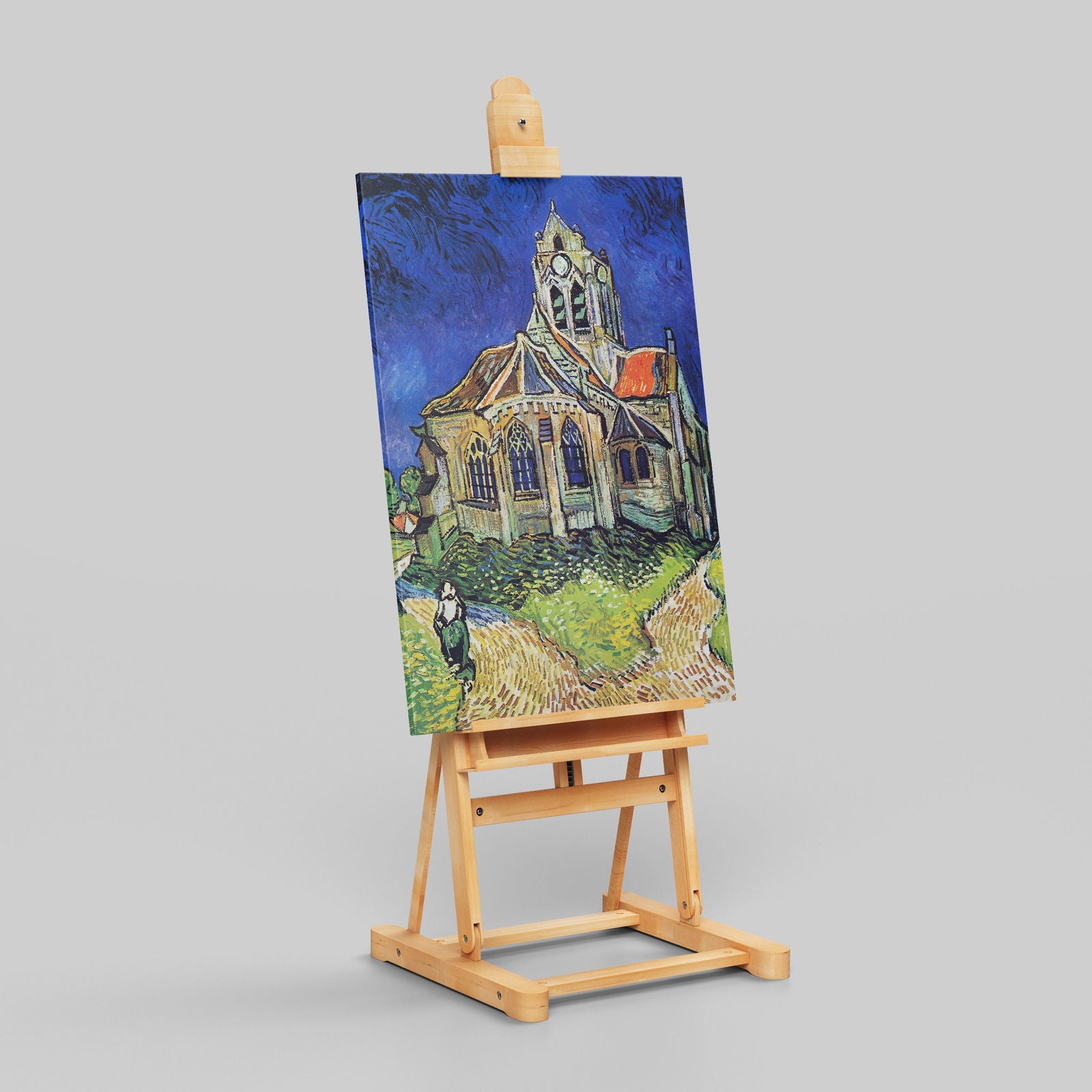 The Church at Auvers - Vincent van Gogh - Framed Canvas Wall Art Print - House Prints