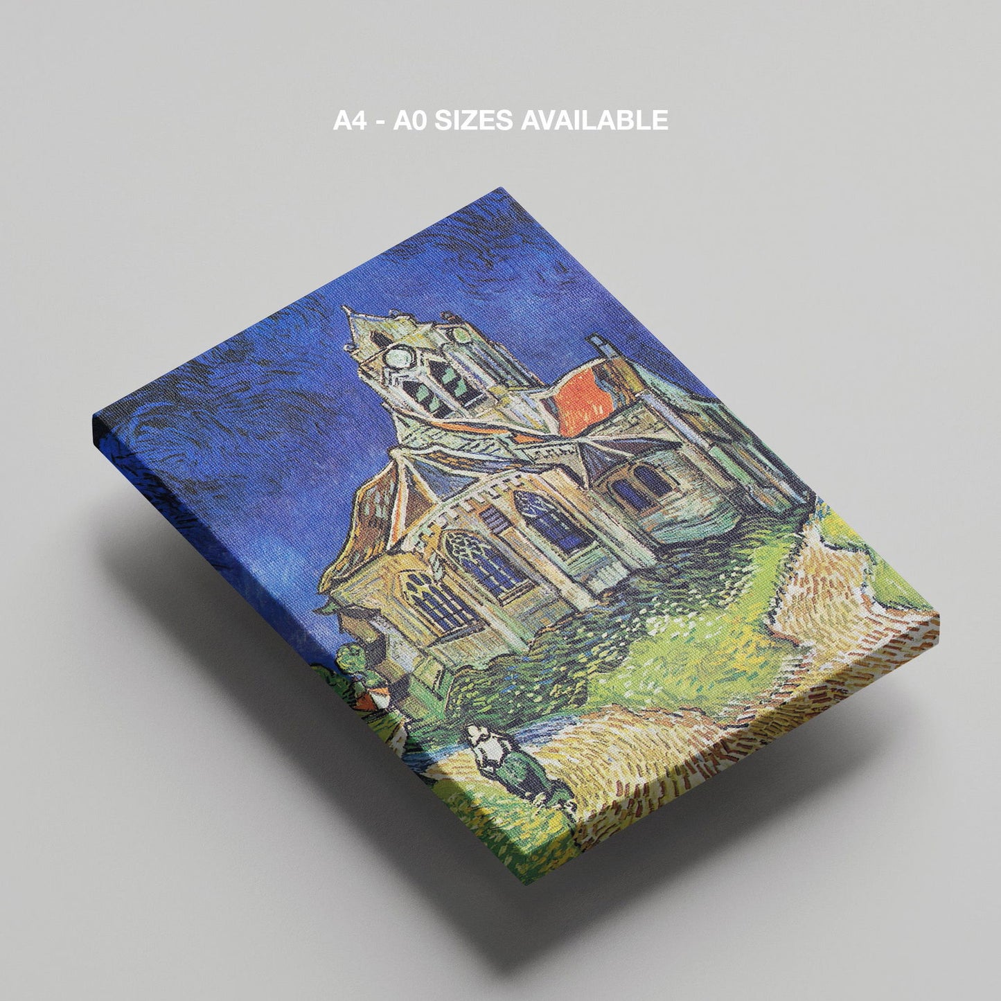 The Church at Auvers - Vincent van Gogh - Framed Canvas Wall Art Print - House Prints