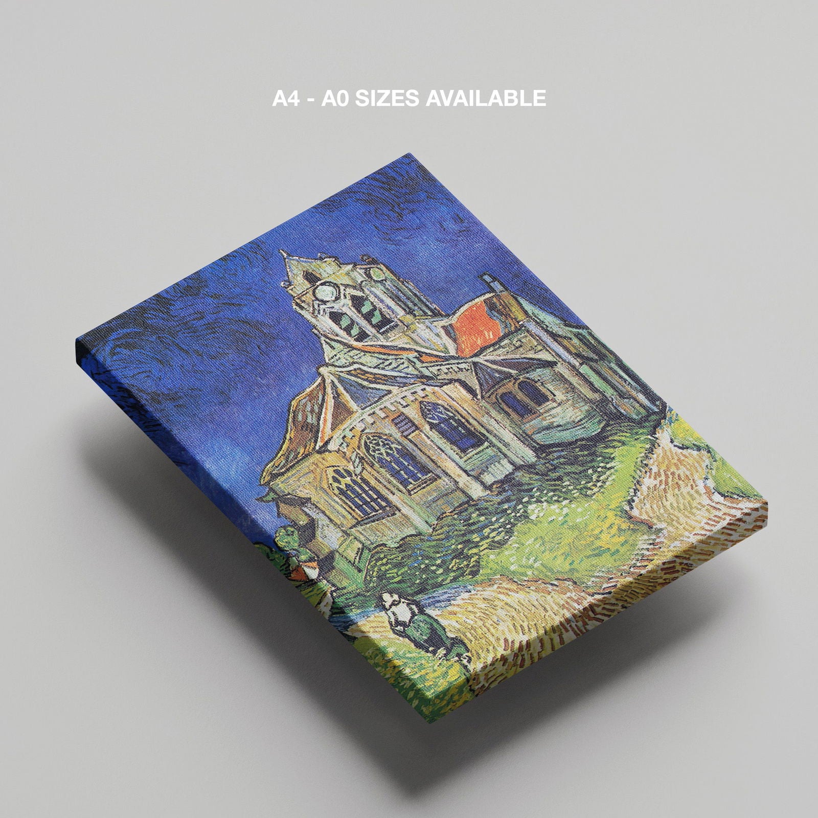 The Church at Auvers - Vincent van Gogh - Framed Canvas Wall Art Print - House Prints