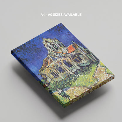 The Church at Auvers - Vincent van Gogh - Framed Canvas Wall Art Print - House Prints