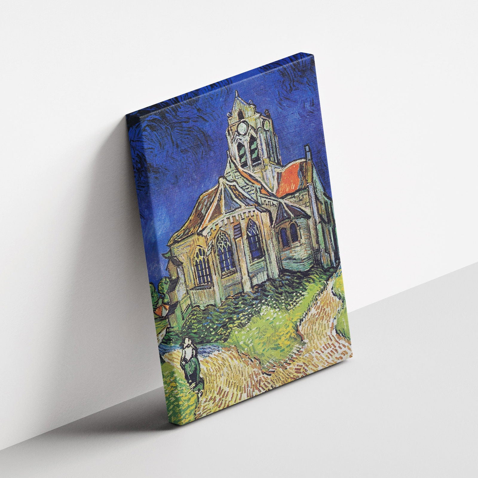 The Church at Auvers - Vincent van Gogh - Framed Canvas Wall Art Print | House Prints