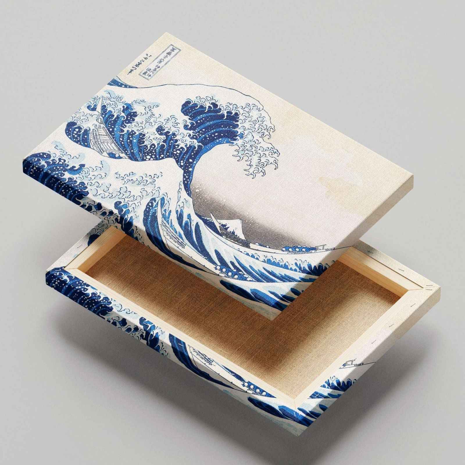 The Great Wave off Kanagawa - Katsushika Hokusai - Framed Canvas Wall Art Print - House Prints