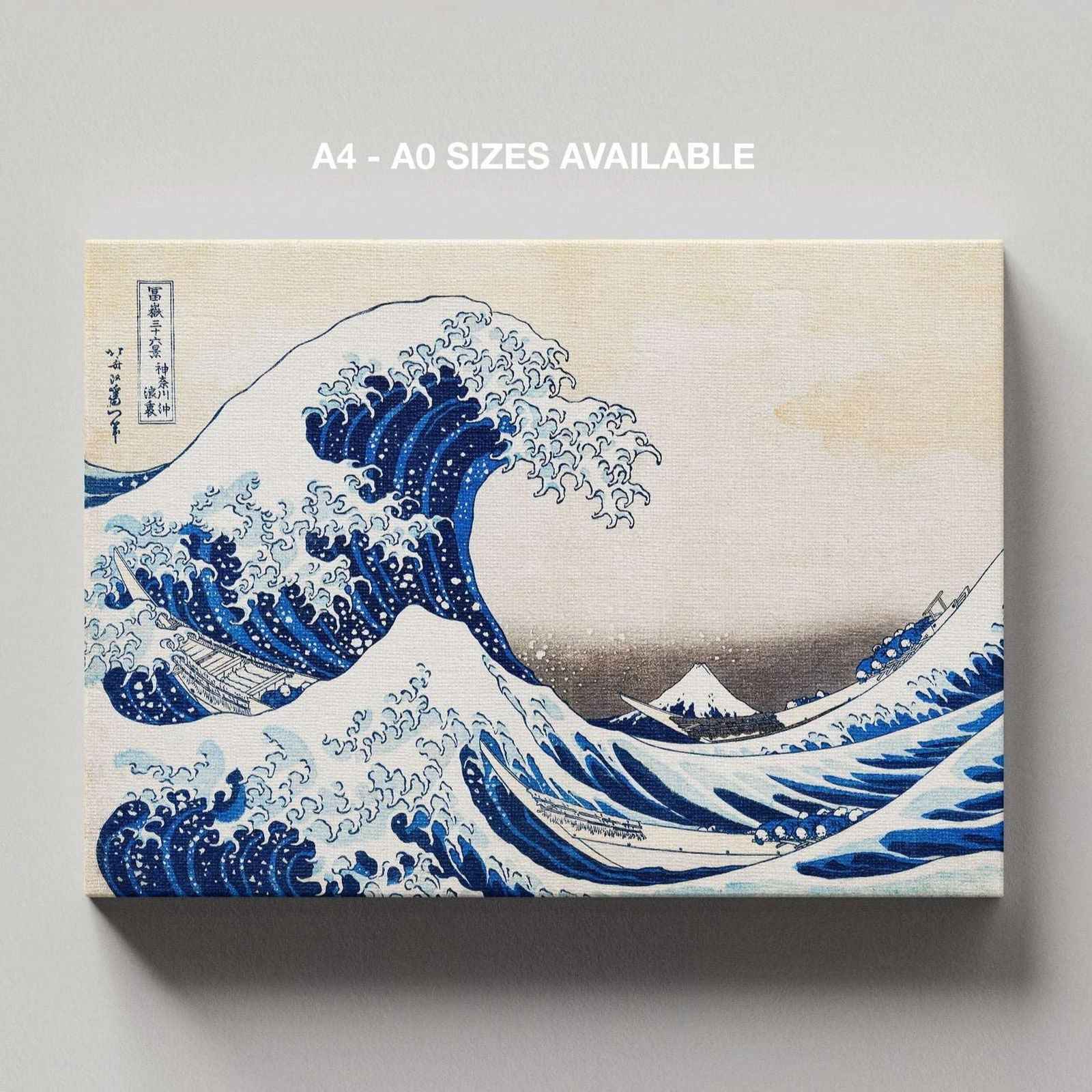 The Great Wave off Kanagawa - Katsushika Hokusai - Framed Canvas Wall Art Print - House Prints