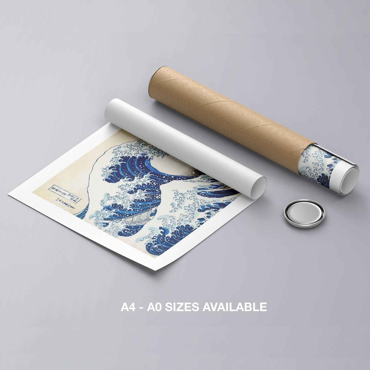 The Great Wave off Kanagawa - Katsushika Hokusai - Rolled Poster Wall Art Print - House Prints