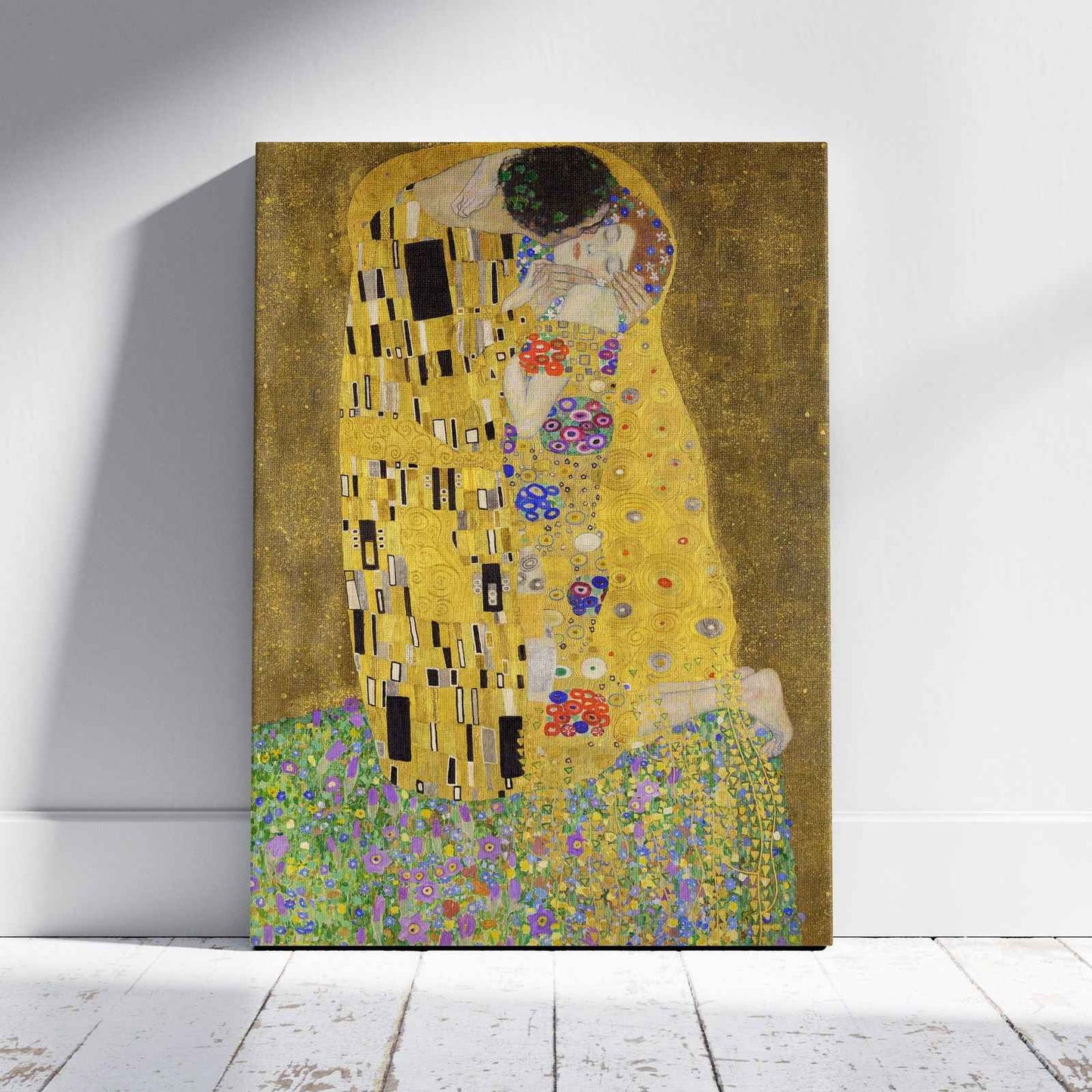 The Kiss - Gustav Klimt - Framed Canvas Wall Art Print - House Prints