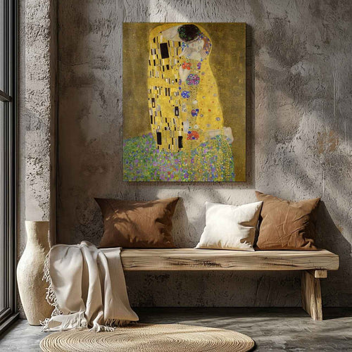 The Kiss - Gustav Klimt - Framed Canvas Wall Art Print | House Prints