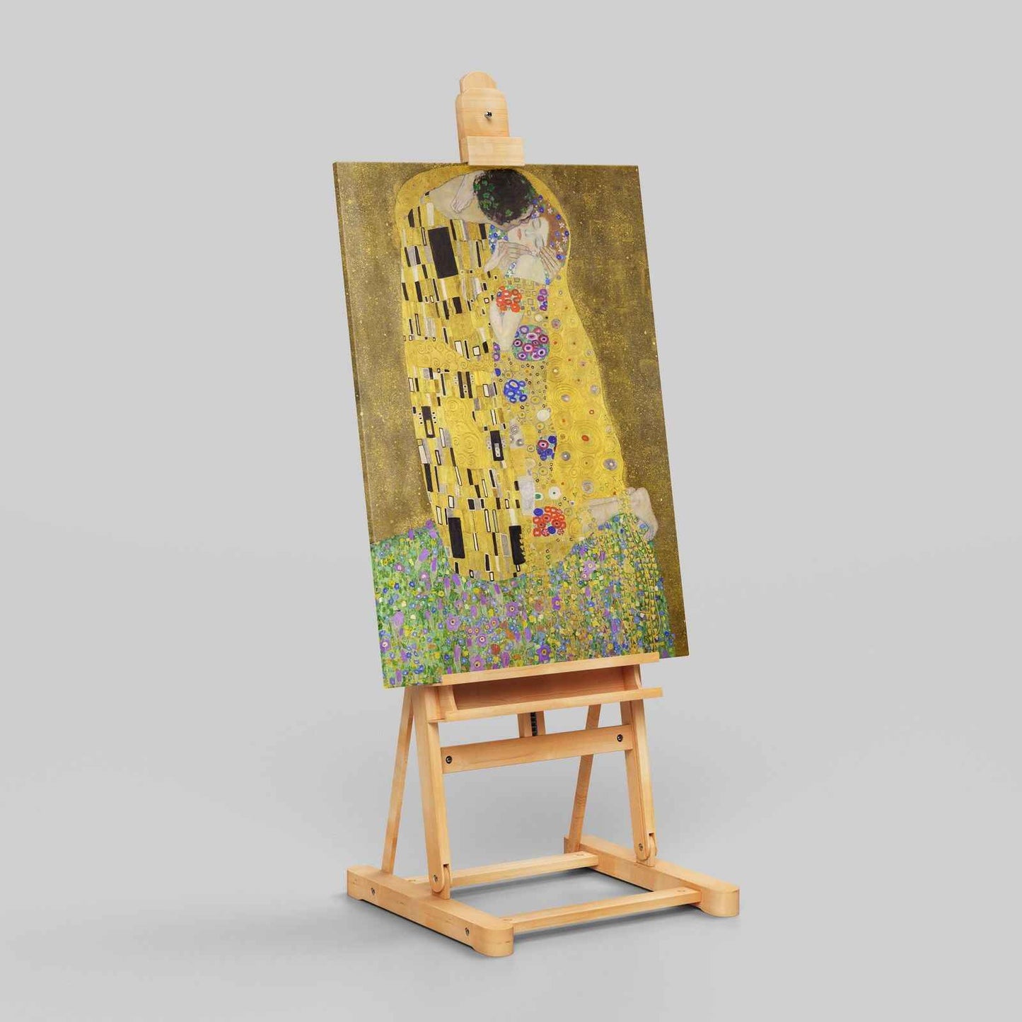 The Kiss - Gustav Klimt - Framed Canvas Wall Art Print - House Prints