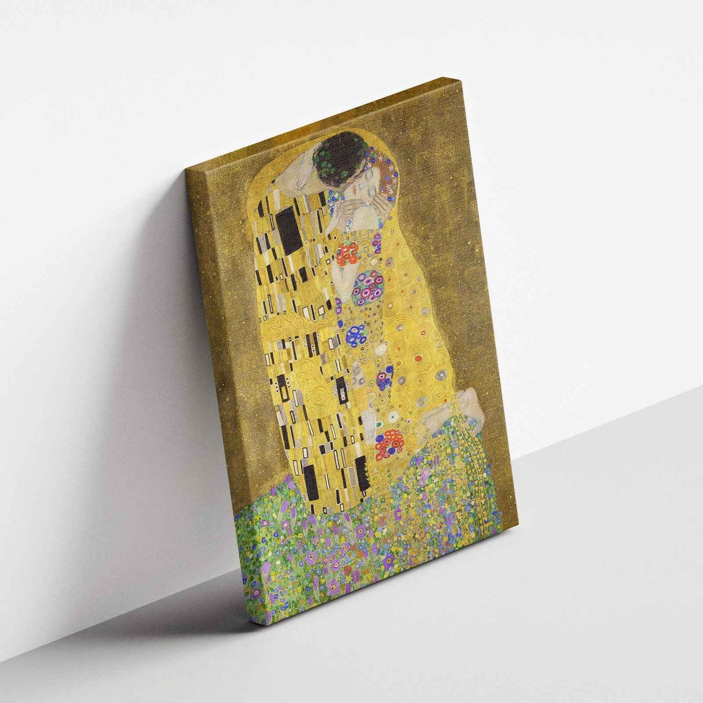 The Kiss - Gustav Klimt - Framed Canvas Wall Art Print - House Prints