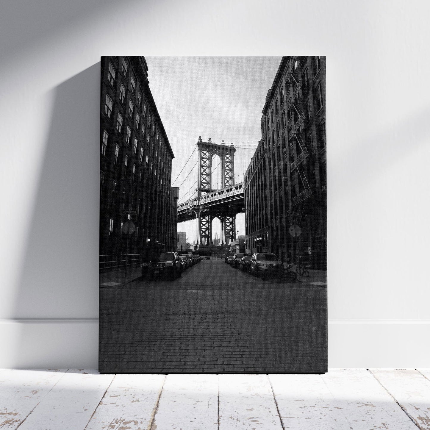 The Manhattan Bridge NYC - Framed Canvas Wall Art Print - House Prints