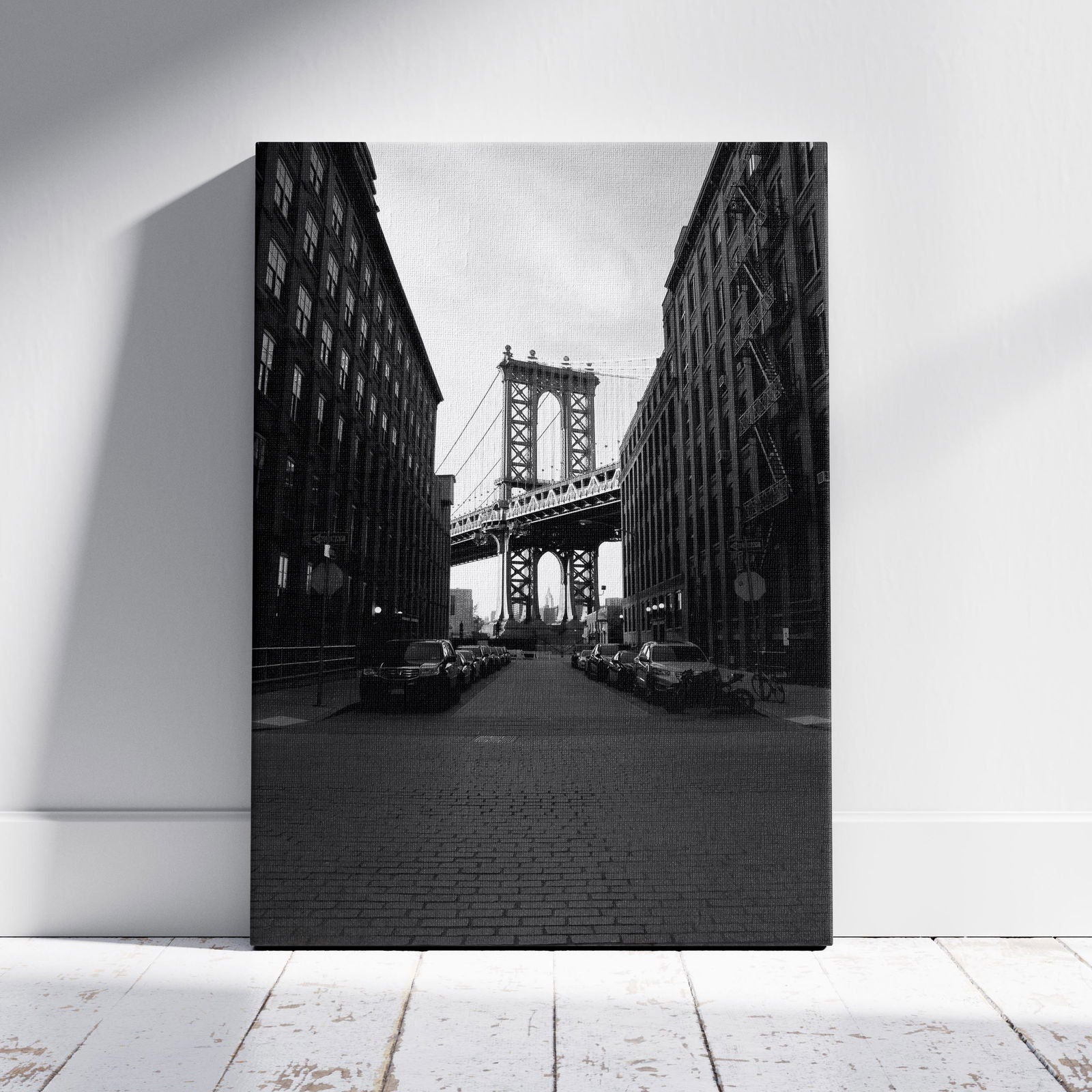 The Manhattan Bridge NYC - Framed Canvas Wall Art Print - House Prints