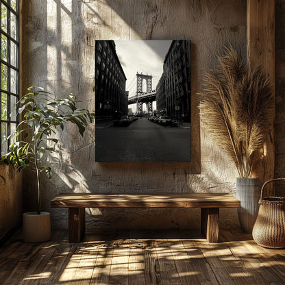 The Manhattan Bridge NYC - Framed Canvas Wall Art Print - House Prints