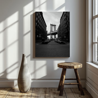 The Manhattan Bridge NYC - Framed Canvas Wall Art Print - House Prints