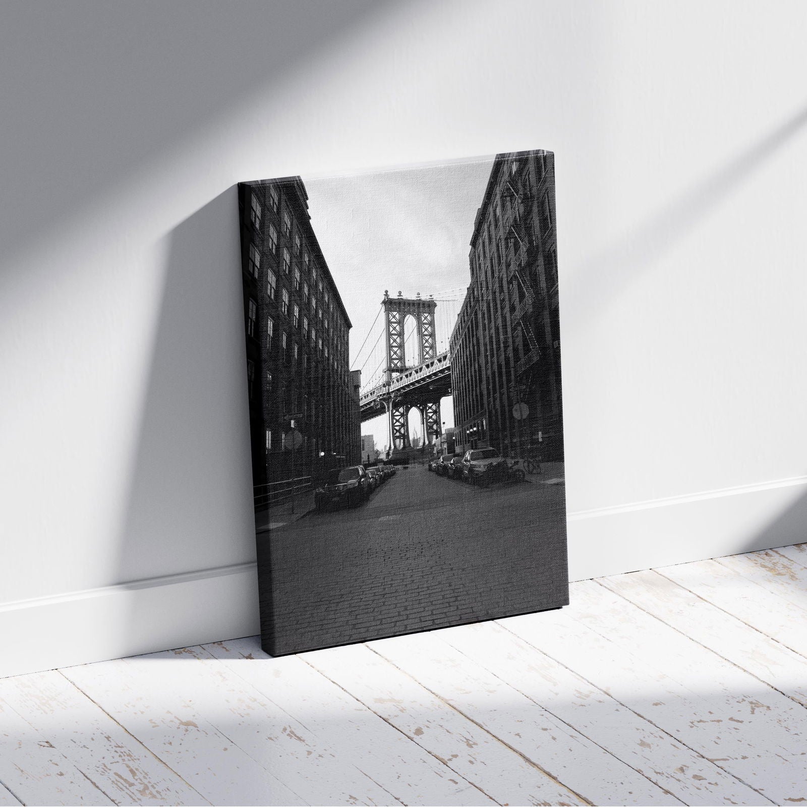 The Manhattan Bridge NYC - Framed Canvas Wall Art Print - House Prints