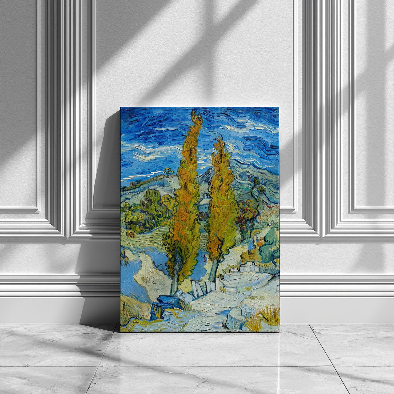 The Poplars at Saint-Remy - Vincent van Gogh - Framed Canvas Wall Art Print - House Prints
