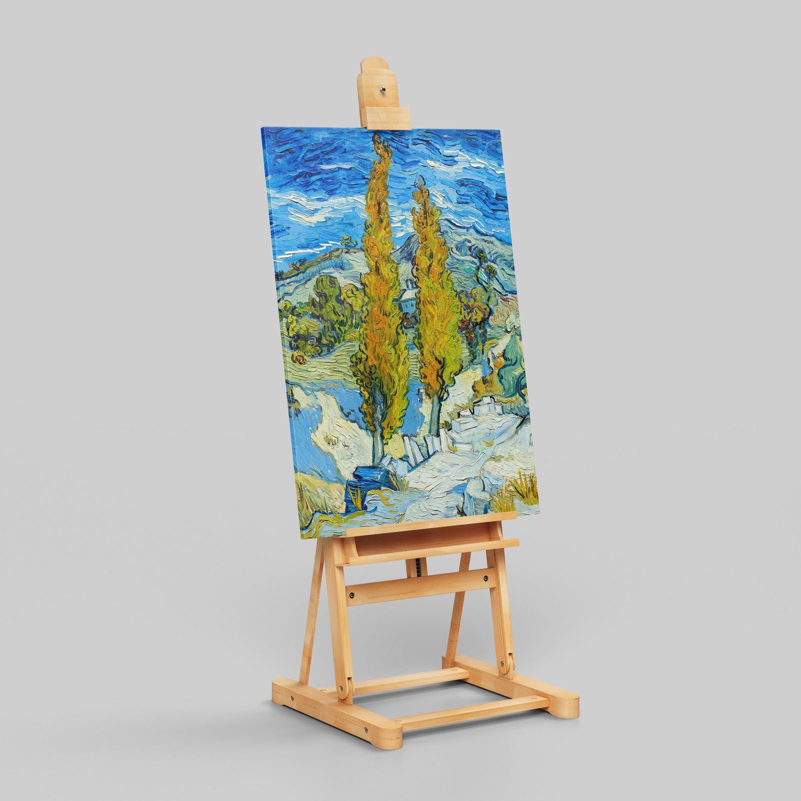 The Poplars at Saint-Remy - Vincent van Gogh - Framed Canvas Wall Art Print - House Prints