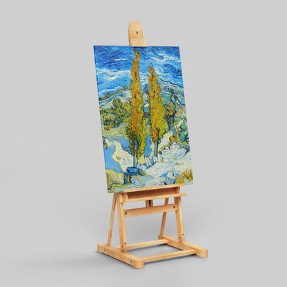 The Poplars at Saint-Remy - Vincent van Gogh - Framed Canvas Wall Art Print - House Prints
