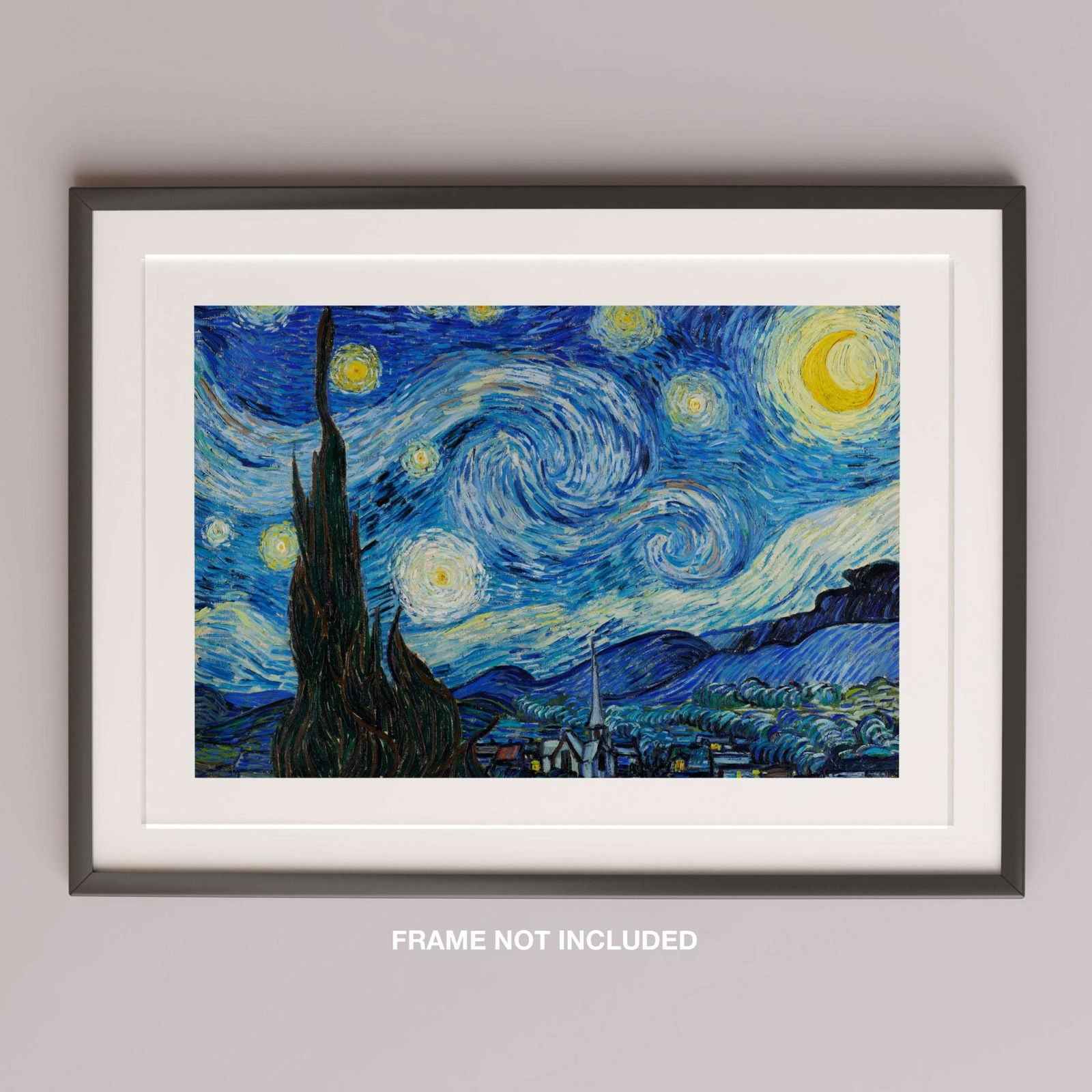 The Starry Night - Vincent van Gogh - Rolled Poster Wall Art Print - House Prints