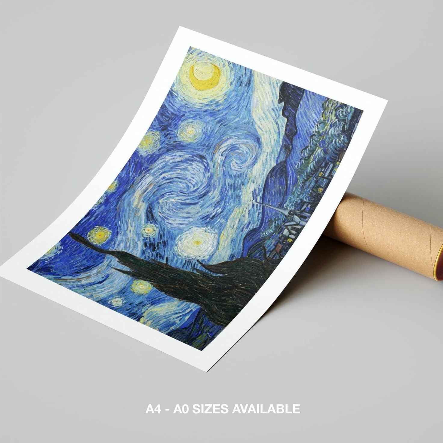 The Starry Night - Vincent van Gogh - Rolled Poster Wall Art Print - House Prints