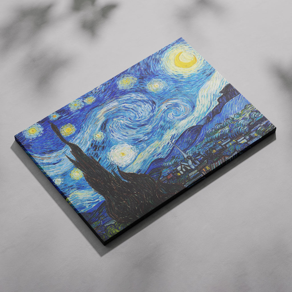 The Starry Night - Vincent van Gogh - Framed Canvas Wall Art Print | House Prints
