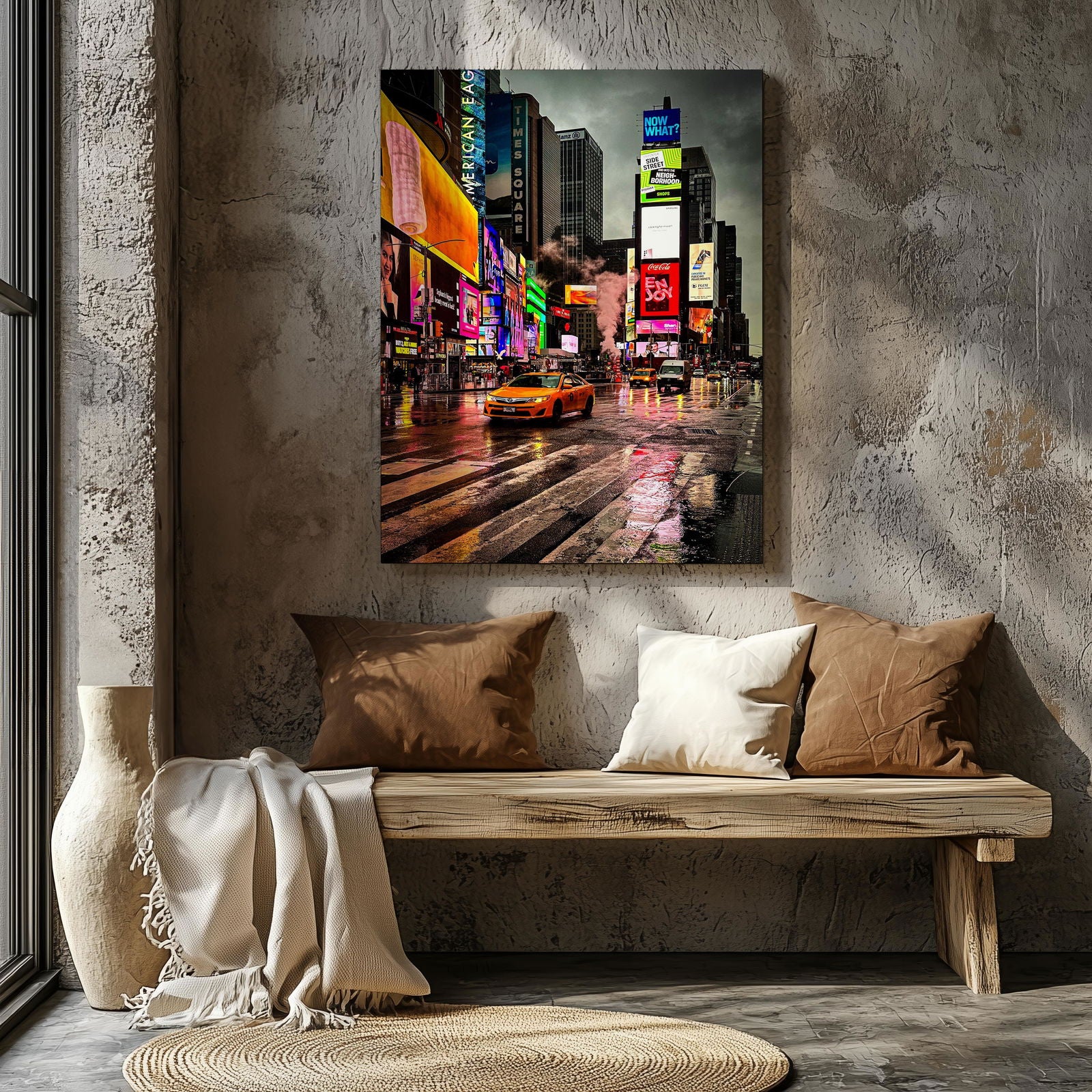 Times Square New York City - Framed Canvas Wall Art Print - House Prints