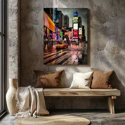 Times Square New York City - Framed Canvas Wall Art Print - House Prints