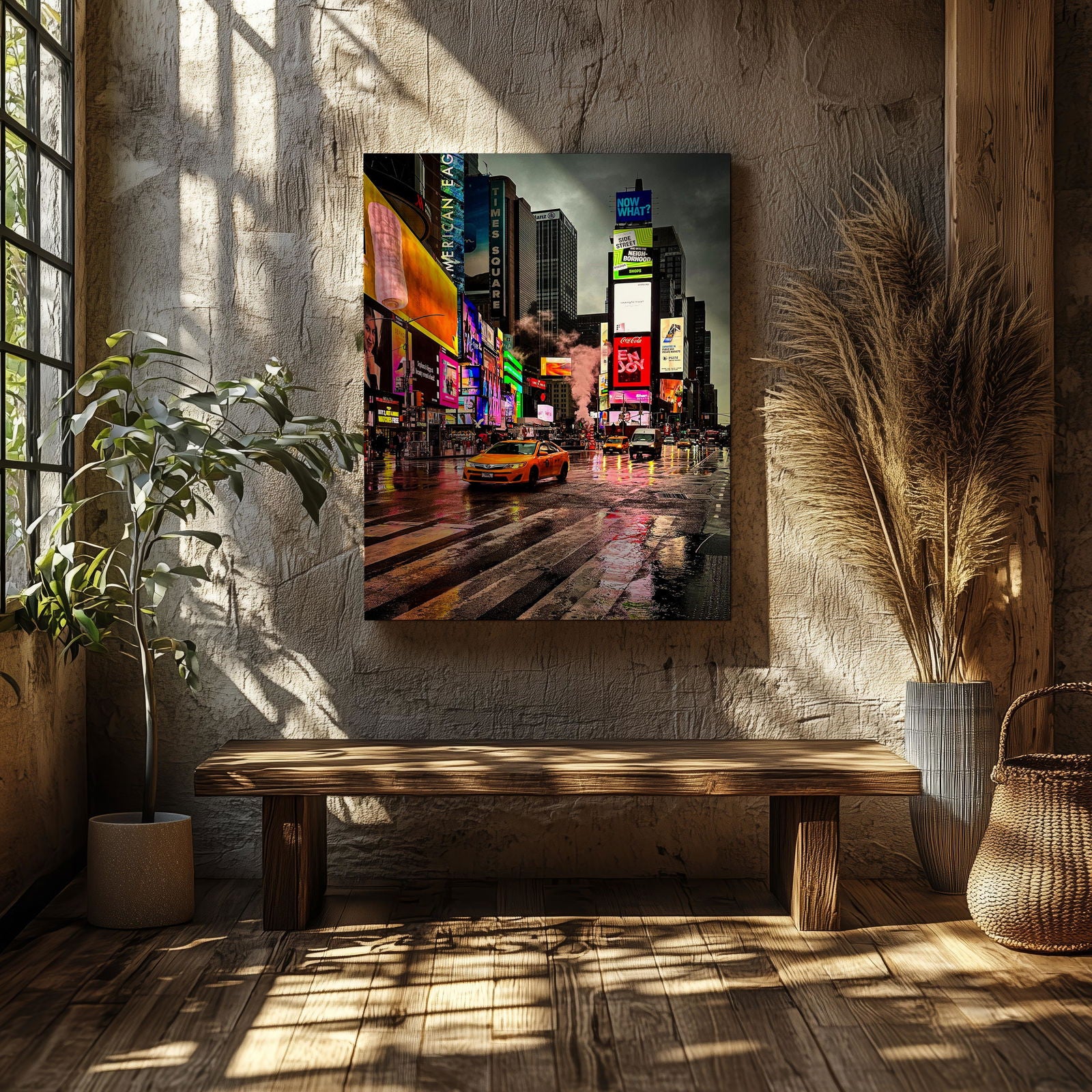 Times Square New York City - Framed Canvas Wall Art Print - House Prints