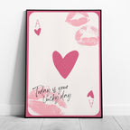Today is Your Lucky Day Pink Ace Playing Card - Rolled Poster Wall Art Print | House Prints