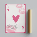 Today is Your Lucky Day Pink Ace Playing Card - Rolled Poster Wall Art Print | House Prints