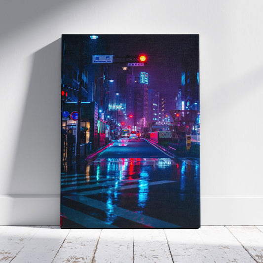 Tokyo Japan Neon City - Framed Canvas Wall Art Print - House Prints