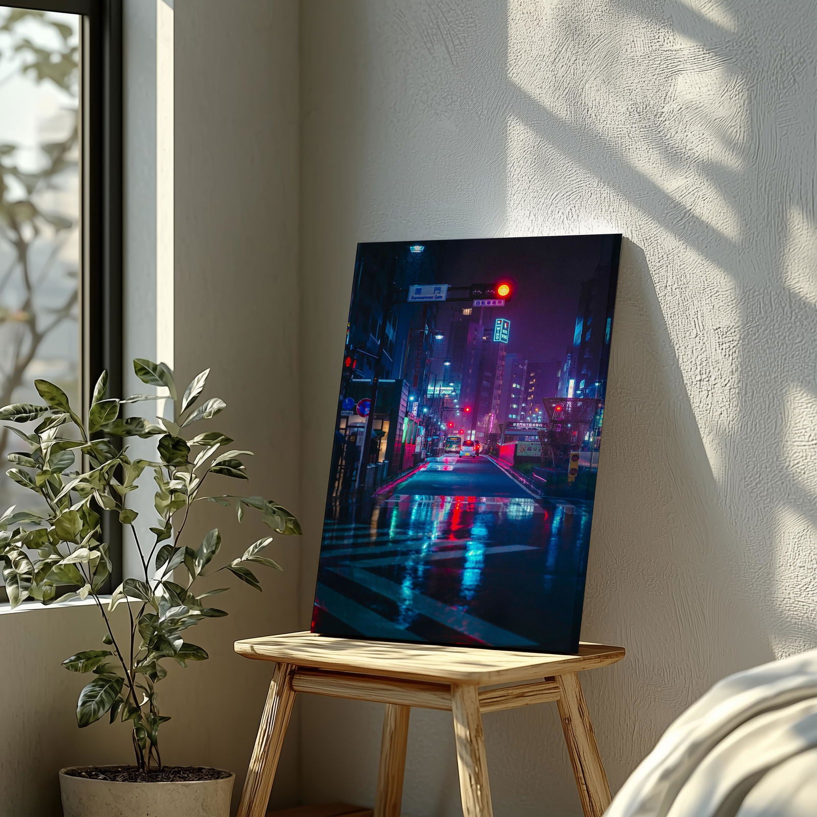 Tokyo Japan Neon City - Framed Canvas Wall Art Print - House Prints