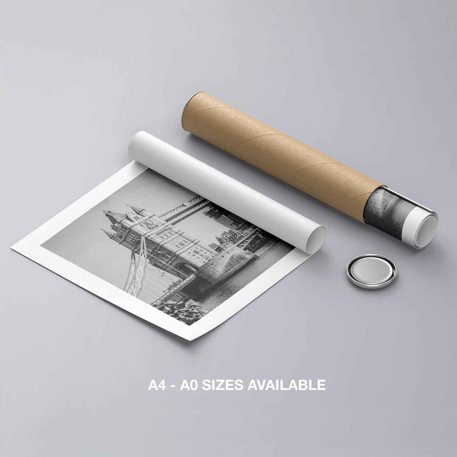 Tower Bridge London in Timeless Elegance - Rolled Poster Wall Art Print | House Prints