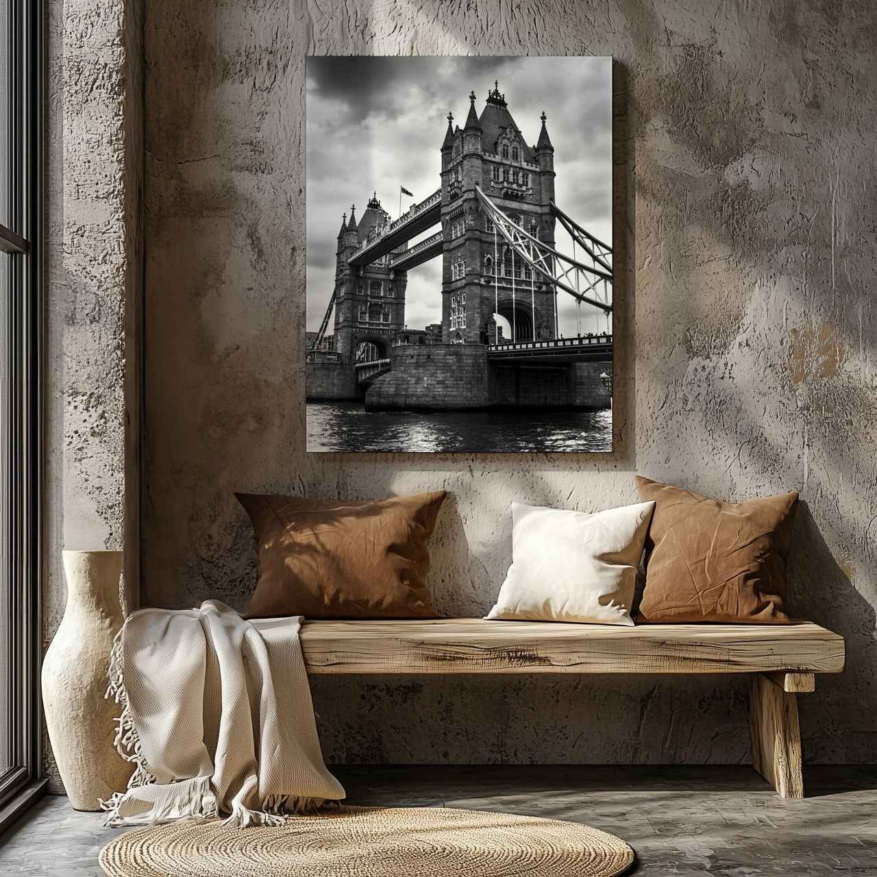 Tower Bridge in London - Framed Canvas Wall Art Print - House Prints