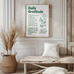 Daily Gratitude Checklist for Life - Rolled Poster Wall Art Print | House Prints