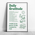 Daily Gratitude Checklist for Life - Rolled Poster Wall Art Print | House Prints