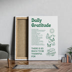 Daily Gratitude Checklist for Life - Framed Canvas Wall Art Print | House Prints