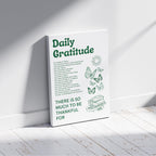 Daily Gratitude Checklist for Life - Framed Canvas Wall Art Print | House Prints