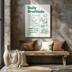 Daily Gratitude Checklist for Life - Framed Canvas Wall Art Print | House Prints
