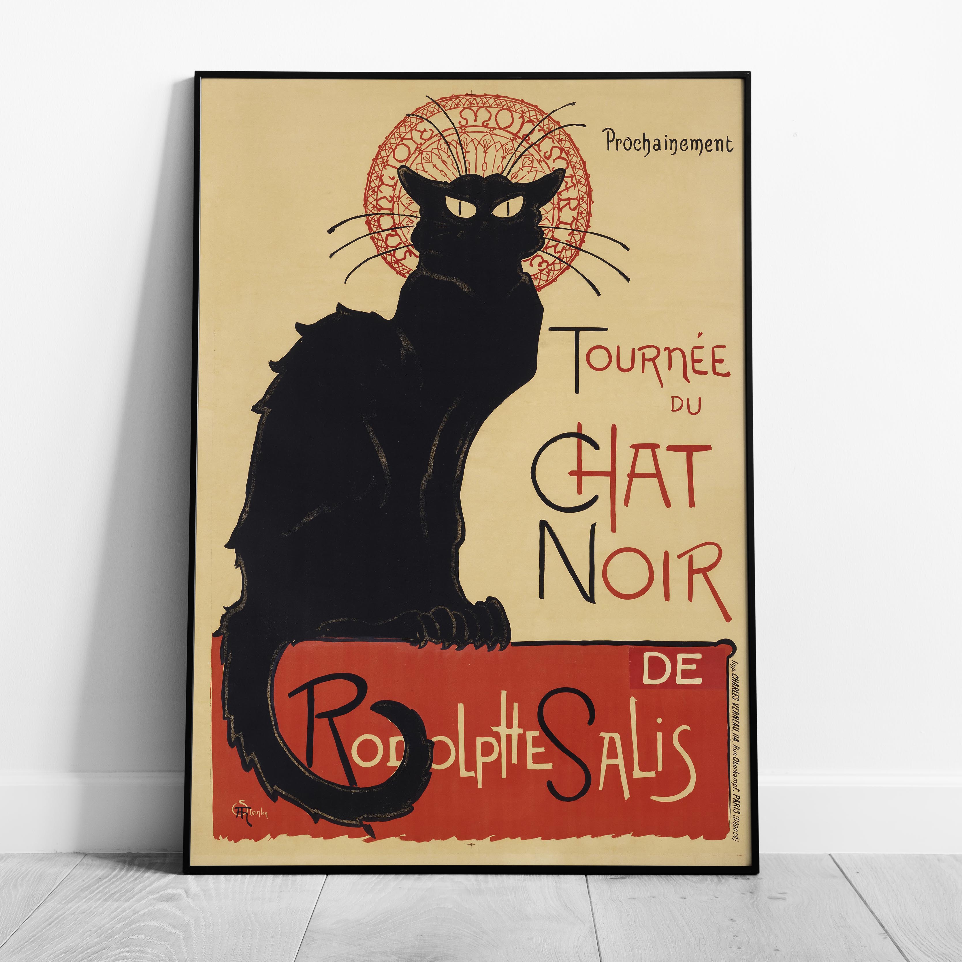 Black Cat Tournée du Chat Noir - Théophile Steinlen - Rolled Poster Wall Art Print | House Prints