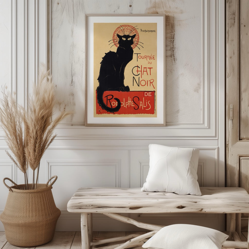 Black Cat Tournée du Chat Noir - Théophile Steinlen - Rolled Poster Wall Art Print | House Prints